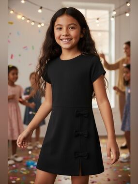 Kids Black Zara Bow Dress for Sale up to 90% Off: Poshmark